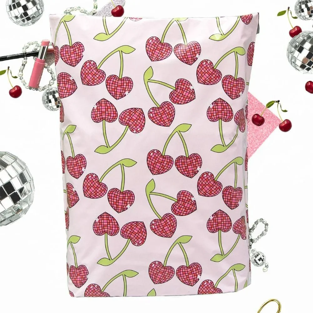 Disco Cherry Expandable Bottom Gusseted Poly Mailers 14.5x19x4 Pack of 10
